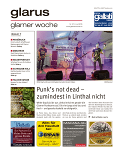 Glarner Woche, Glarus, 6.7.2016