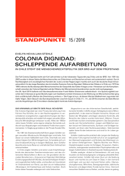 StandpunktE 15 / 2016 Colonia DigniDaD - Rosa-Luxemburg