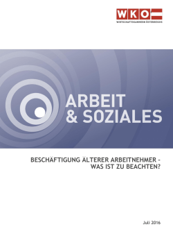 besch&auml;ftigung &auml;lterer arbeitnehmer &ndash; was ist zu beachten?