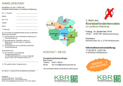 Flyer zur KBR-Wahl - Kreisbehindertenrat im Landkreis Oldenburg