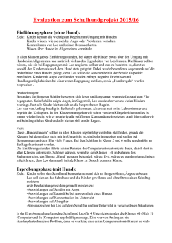 Evaluation Schulhund - Gerhart-Hauptmann