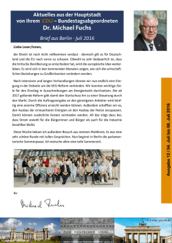 Juli 2016 - Michael Fuchs, CDU
