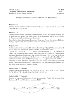 Blatt 11 - TCS RWTH