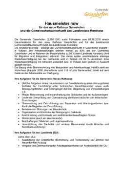 Hausmeister m/w