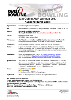 Ausschreibung - Swiss Bowling Region Basel