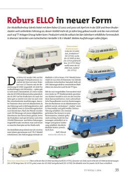 Roburs ELLO in neuer Form - Modellbahnshop