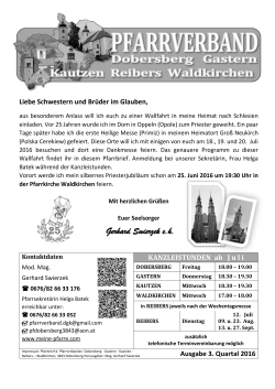 3. Quartal 2016 - Pfarrverband Dobersberg-Gastern
