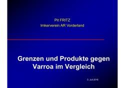 Grenzen und Produkte gegen Varroa im Vergleich