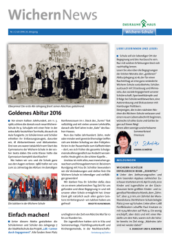 Die Sommerausgabe der WichernNews ist da!  - Wichern
