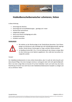 Hubkolbenscheibenwischer schmieren, fetten gesamt - Motor-Talk