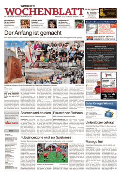 Wormser Wochenblatt vom 06.07.2016