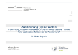 Anerkennung (k)ein Problem