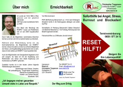 Infofolder - Reset eU, Christopher Troppmann