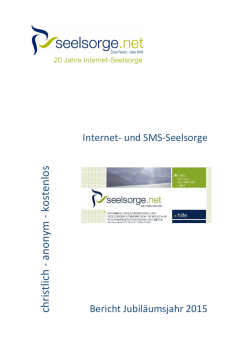 Jahresbericht 2015 Brosch&uuml;re