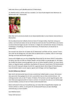 Interview vom neuen Spielertrainer