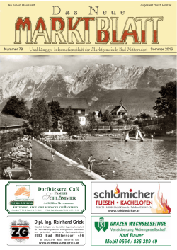 Marktblatt Sommer 2016
