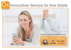 Innovativer Service f&uuml;r Ihre G&auml;ste