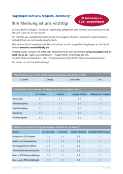 Ihre Meinung ist uns wichtig!