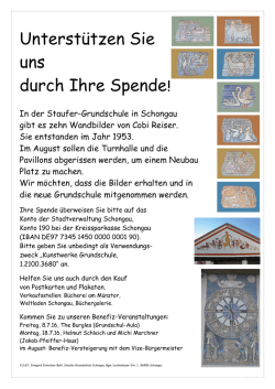 Unterst&uuml;tzen Sie uns durch Ihre Spende!