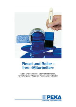 Pinsel und Roller – Ihre «Mitarbeiter»