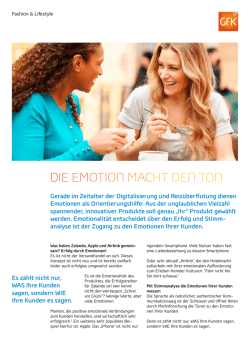 Die emotion macht Den ton