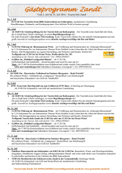 Infobrief - Ferienhaus Bolle