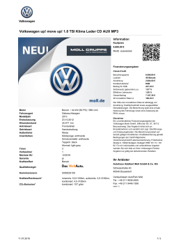 Volkswagen up! move up! 1.0 TSI Klima Leder CD AUX MP3