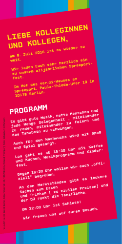 Einladung Spreeportfest PDF (137 kB ) - ver.di – Berlin