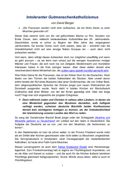 Intoleranter Gutmenschenkatholizismus