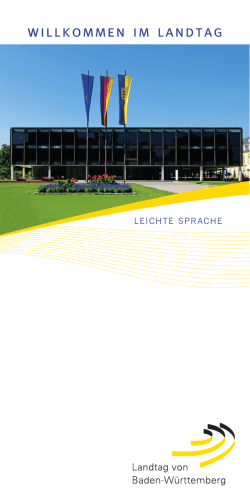 Leichte Sprache - Landtag Baden Württemberg
