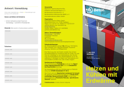 Heizen und K&uuml;hlen mit Erdw&auml;rme