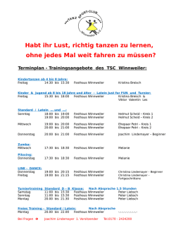 Habt ihr Lust, richtig tanzen zu lernen, ohne jedes Mal weit fahren zu