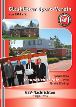 GSV-NEWS - Glash&uuml;tter SV