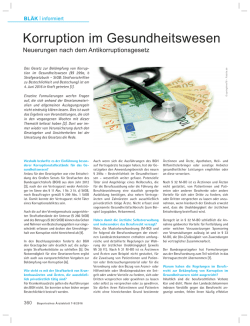 Korruption im Gesundheitswesen