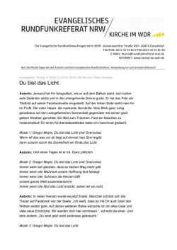 Du bist das Licht