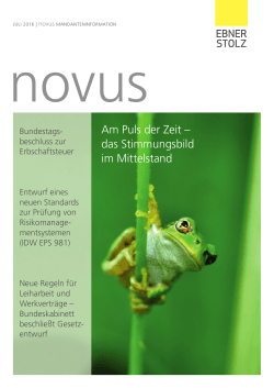 novus Mandanteninformation Juli 2016