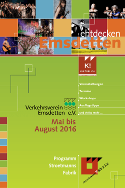 Mai bis August 2016 - Verkehrsverein Emsdetten