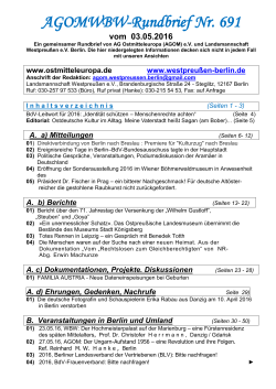 Rundbrief 691 - Westpreußen Landesgruppe Berlin Bildungswerk