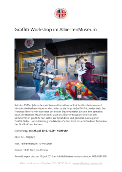 Graffiti-Workshop im AlliiertenMuseum