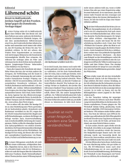 Editorial Weltwoche Ausgabe 27