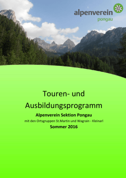 Touren- und Ausbildungsprogramm