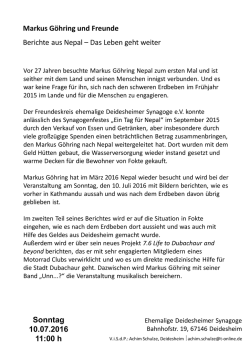 Infoflyer - Freundeskreis ehemalige Deidesheimer Synagoge eV