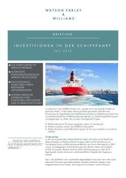 WFW_Briefing_Investitionen in der Schifffahrt_Juli 2016