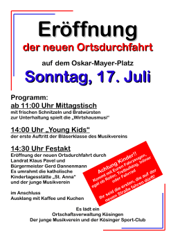 Sonntag, 17. Juli - Der junge Musikverein Kösingen