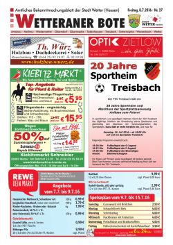 wetteraner bote - Stadt Wetter (Hessen)