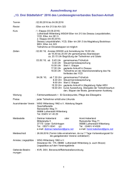 Ausschreibung - WSG Wittenberg 1962 e.V.