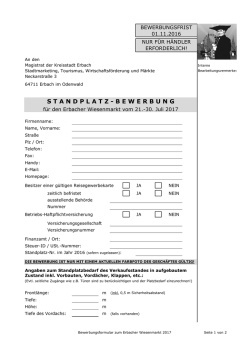 Bewerbungsformular - Erbacher Wiesenmarkt