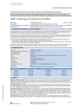 LBBW Volkswagen Deep-Express-Zertifikat - lbbw