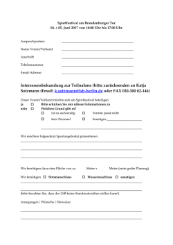 Interessensbekundung zur Teilnahme (bitte zur&uuml;cksenden an Katja