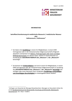 innen und Heilmasseure/-innen - Bundesministerium f&uuml;r Gesundheit